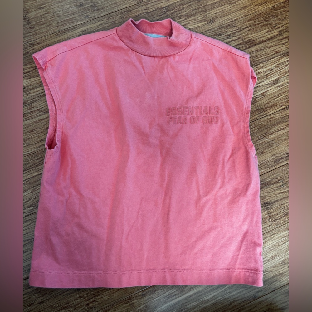 Essentials Kids Coral Sleeveless Tee